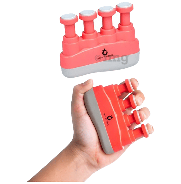 Healthtrek Adjustable Finger Gripper/Exerciser Red