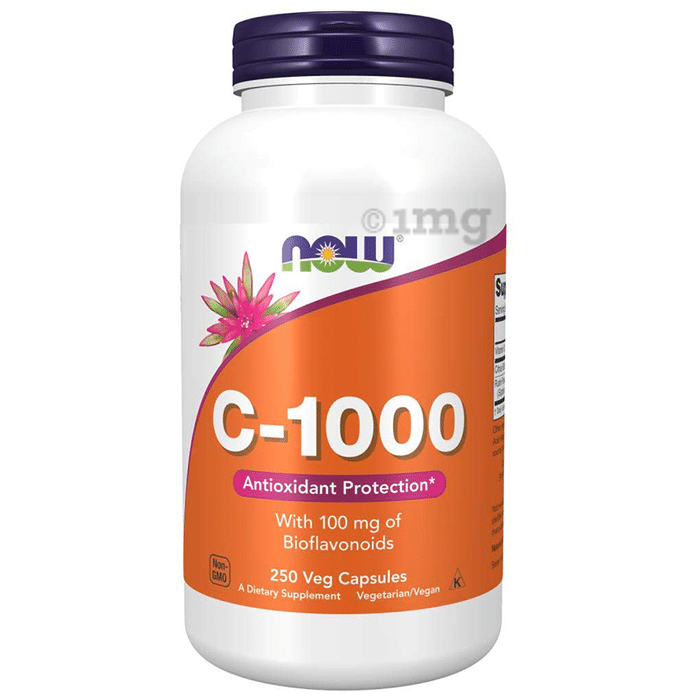 Now C-1000 for Antioxidant Protection | With 100mg of Bioflavonoids | Vegetarian Capsule