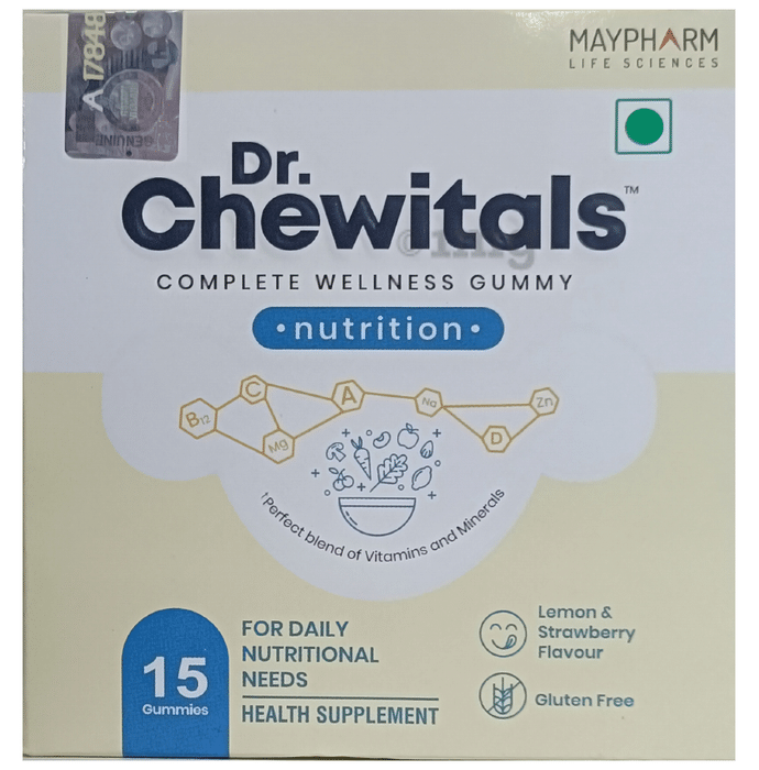 Maypharm Lifesciences Dr. Chewitals Complete Wellness Gummies Nutrition Lemon & Strawberry