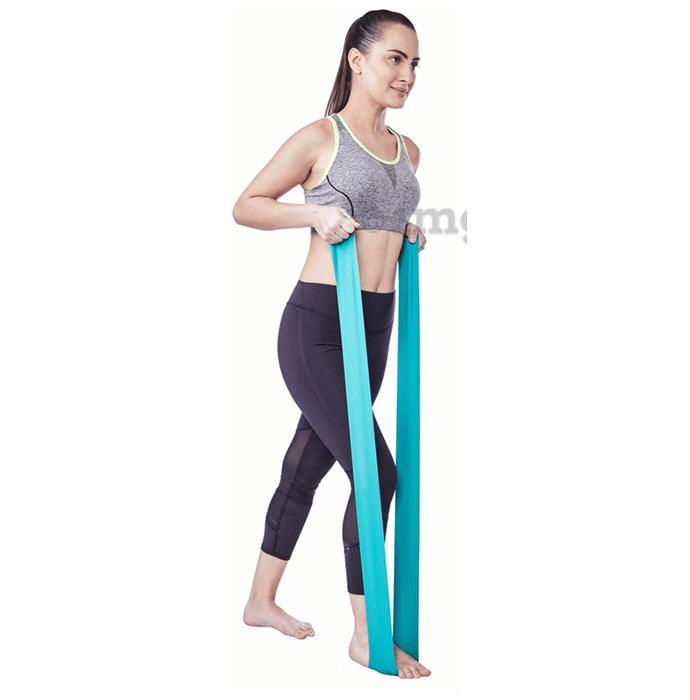 Vissco Heavy Active Resistance Band for Exercise, Workouts, Gym, Stretching Blue