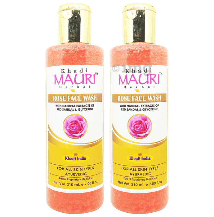 Khadi Mauri Herbal Rose Face Wash (210ml)