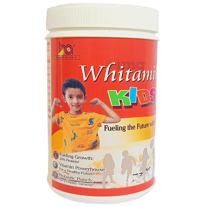 Whitamino Kids Protein Powder with Essential Vitamins, Minerals & Probiotics and Prebiotics Vanilla