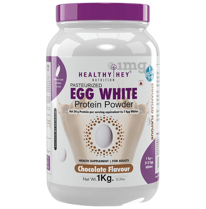 HealthyHey Nutrition Pasteurized Egg White Protein Powder Chocolate