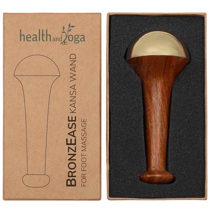 HealthAndYoga BronzEase Kansa Wand Bronze Foot Massager Medium