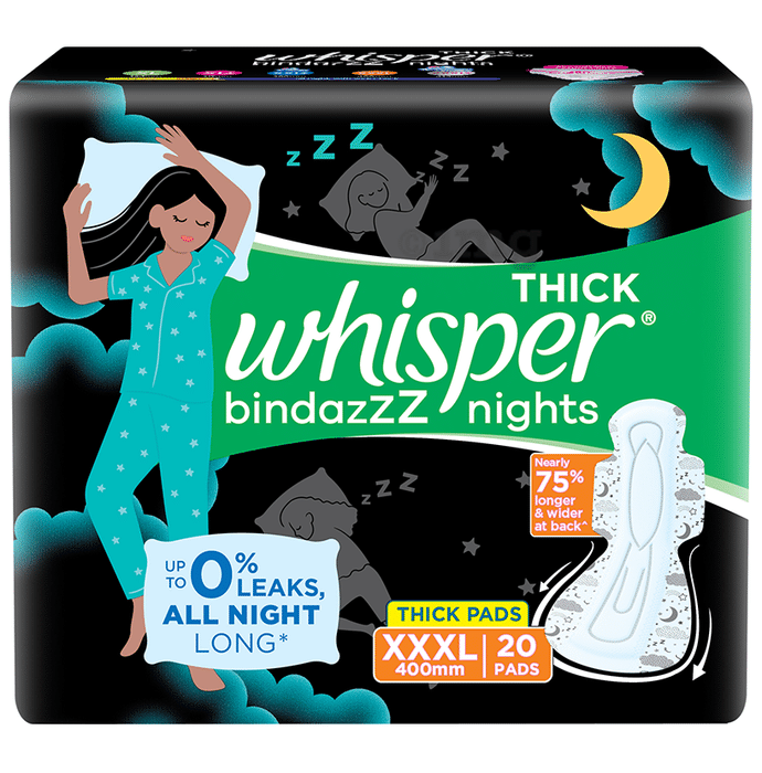 Whisper Bindazzz Nights Pads | Size XXXL