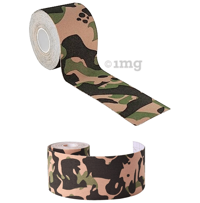 Healthtrek Printed Kinesiology Tape for Physiotherapy Brown