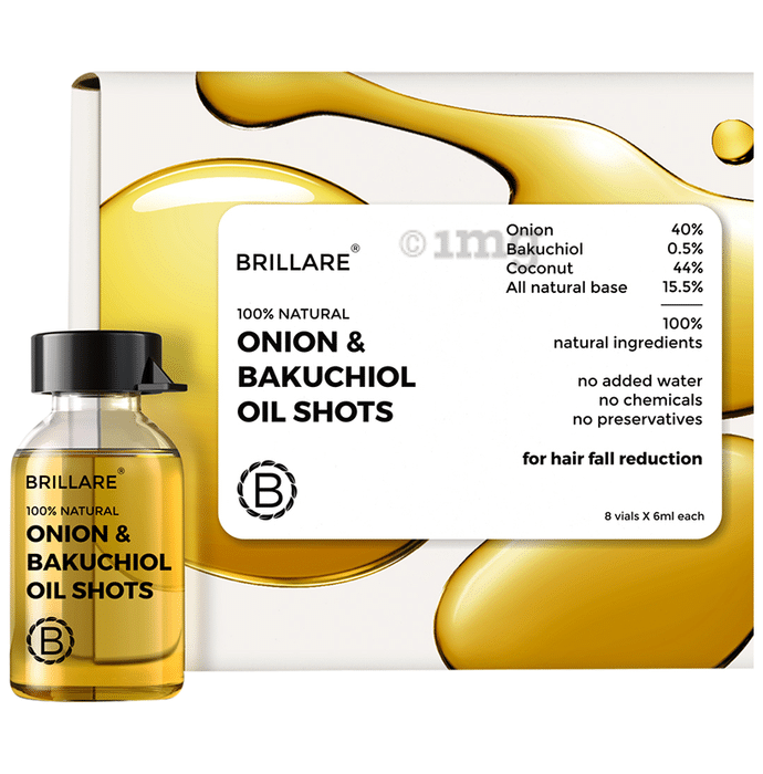 Brillare 100% Natural Onion & Bakuchiol Oil Shots (6ml Each)