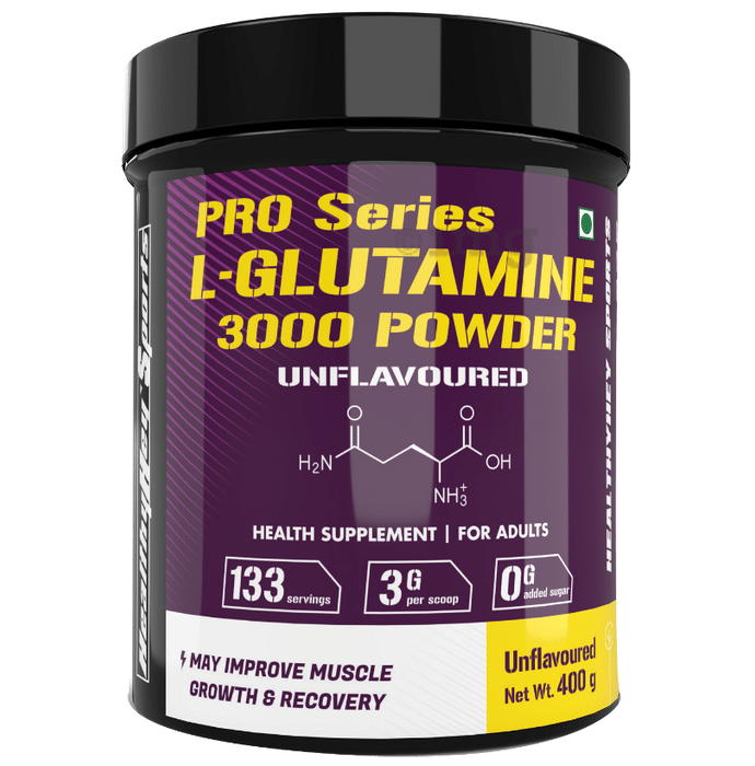 HealthyHey Sports Pro Series L-Glutamine 4000 Powder Unflavoured