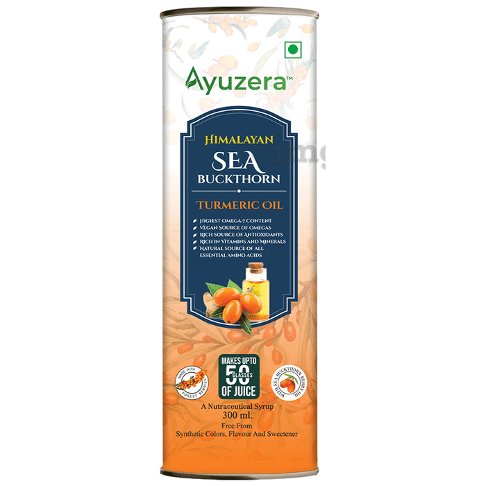 Ayuzera Himalayan Sea Buckthorn Turmeric Oil Juice