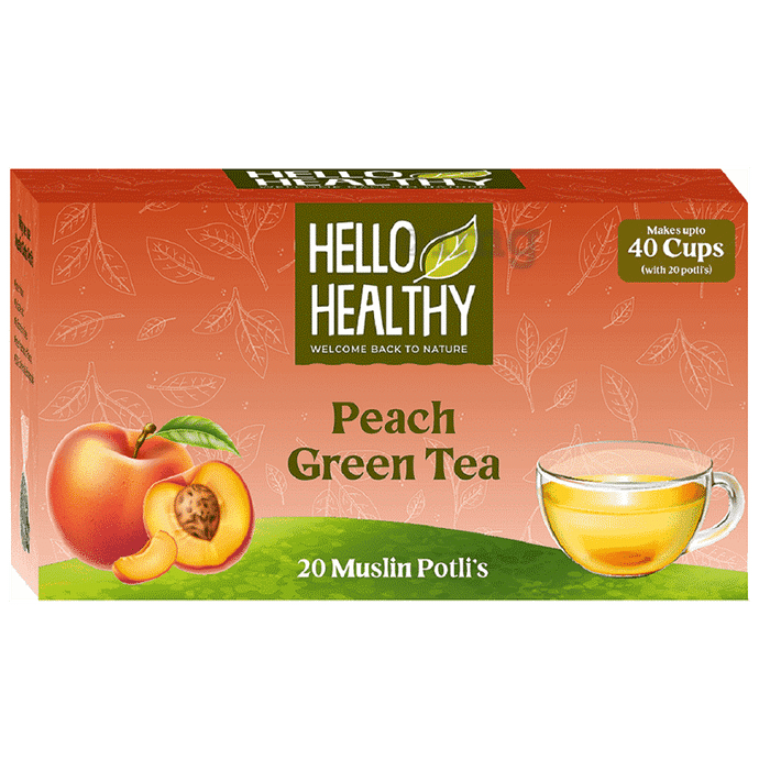 Hello Healthy Peach Green Tea Bag (2gm Each)