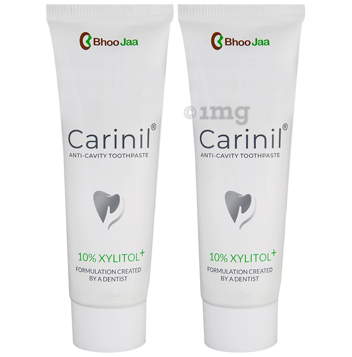 BhooJaa Carinil 10% Xylitol+ Anti-Cavity Toothpaste (100gm Each)