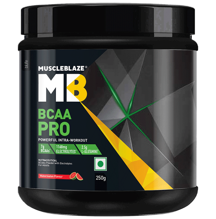 MuscleBlaze | BCAA Pro Powerful Intra-Workout | With Electrolytes | For Energy, Faster Recovery & Hydration Watermelon