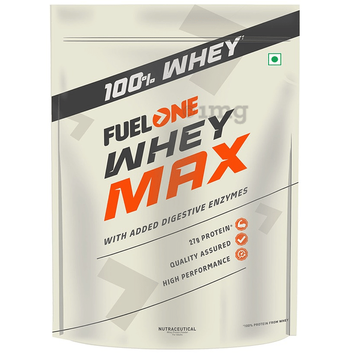 Fuel One Whey Max, Whey Protein Concentrate & Whey Protein Isolate Powder Vanilla