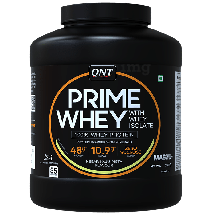 QNT Prime Whey Isolate Powder Kesar Kaju Pista