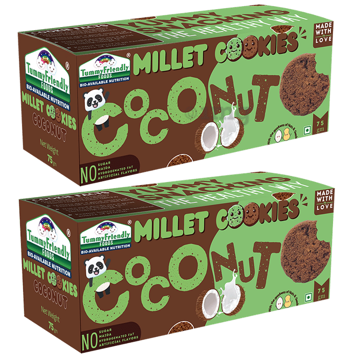 TummyFriendly Foods Coconut Millet Cookies (75gm Each)