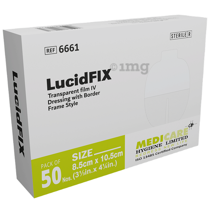 Medica Lucidfix Trasparent Film IV Dressing with Border 8.5cm x 10.5cm