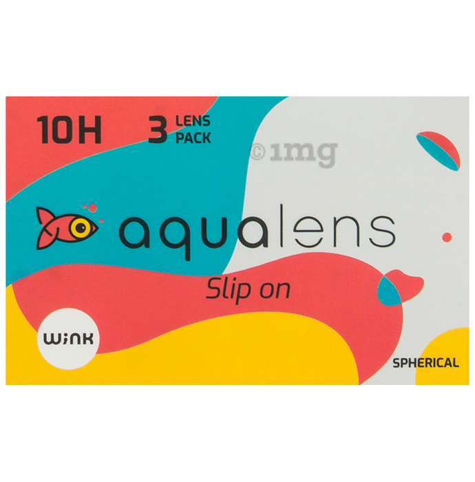 Aqualens 10H Monthly Disposable Contact Lens with UV Protection Optical Power -4.25 Spherical Transparent