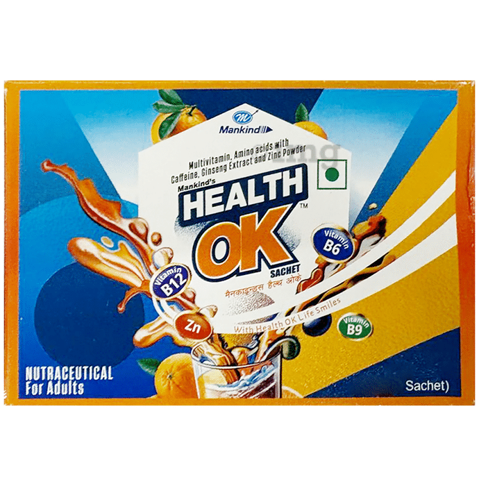 Health OK Powder with Multivitamin, Amino Acid, Ginseng & Zinc