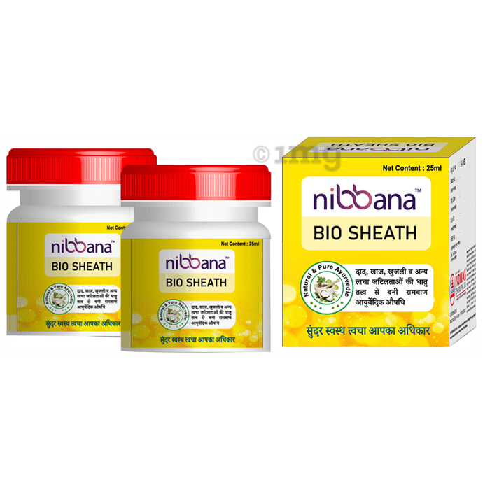 Nibbana Bio Sheath Cream for Skin Infection Treatment (25ml Each)