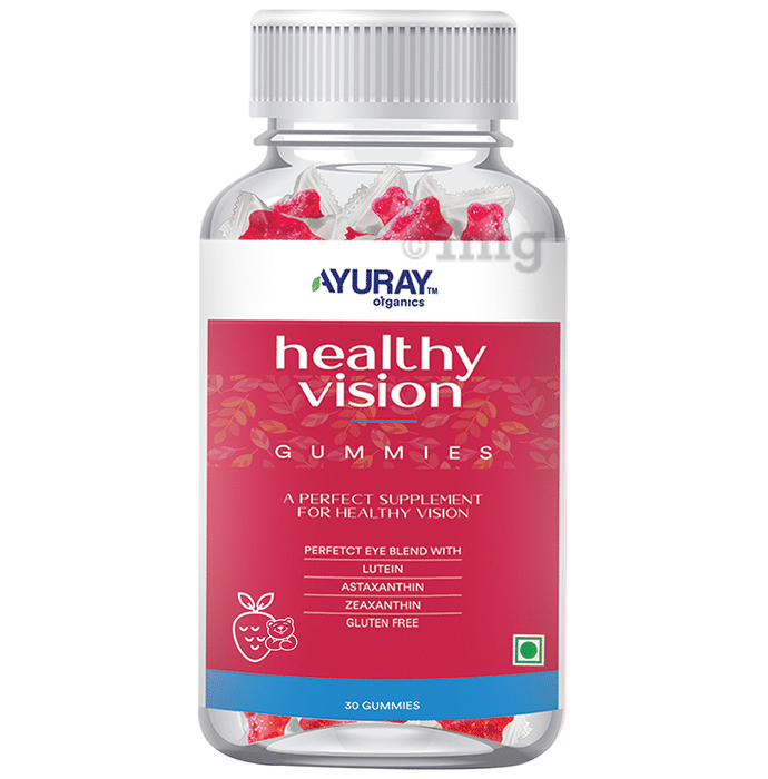 Ayuray Organics Healthy Vision Gummies (30 Each) Strawberry