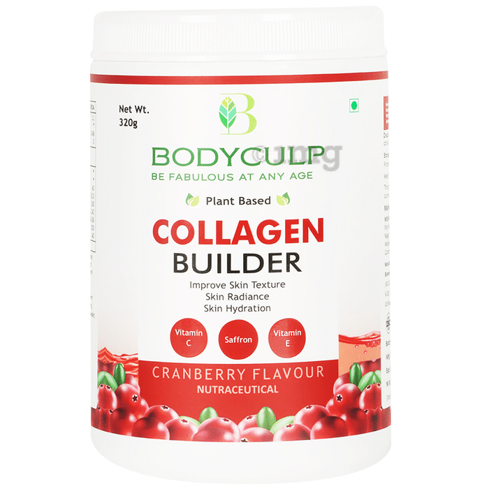 Bodyculp Collagen Builder Powder 45 Days Pack Plant Based Powder Cranberry