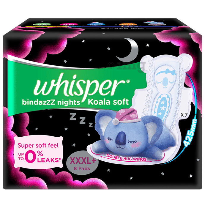 Whisper Koala Soft Bindazzz Nights Pads | Size XXXL+