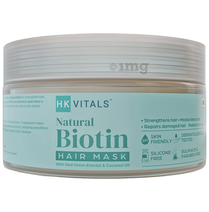 HK Vitals by HealthKart Natural Biotin Hair Mask, Strengthens Hair, Repairs Damaged Hair & Reduces Hair Loss, All Hair Types
