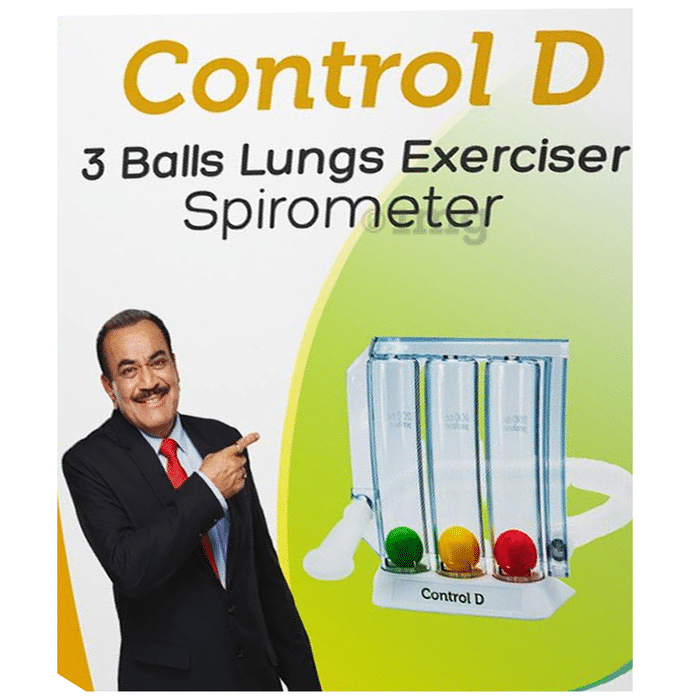 Control D Respirometer 3 Ball Lung Exerciser Respiratory Exerciser Spirometer