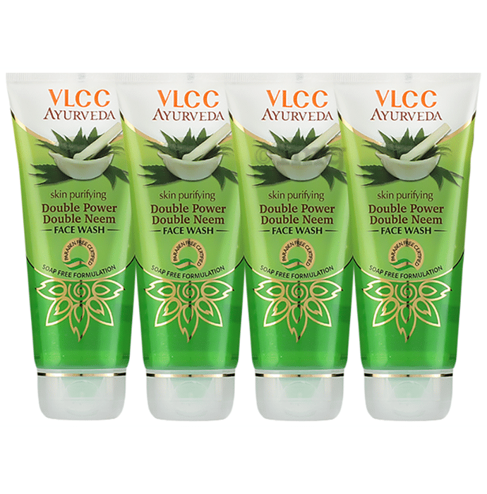 VLCC Skin Purifying Double Power Double Neem Face Wash (100ml Each)