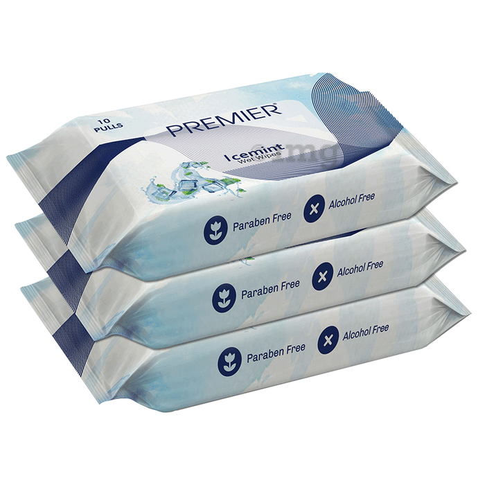 Premier Tissues Wet Wipes (10 Each) Ice Mint