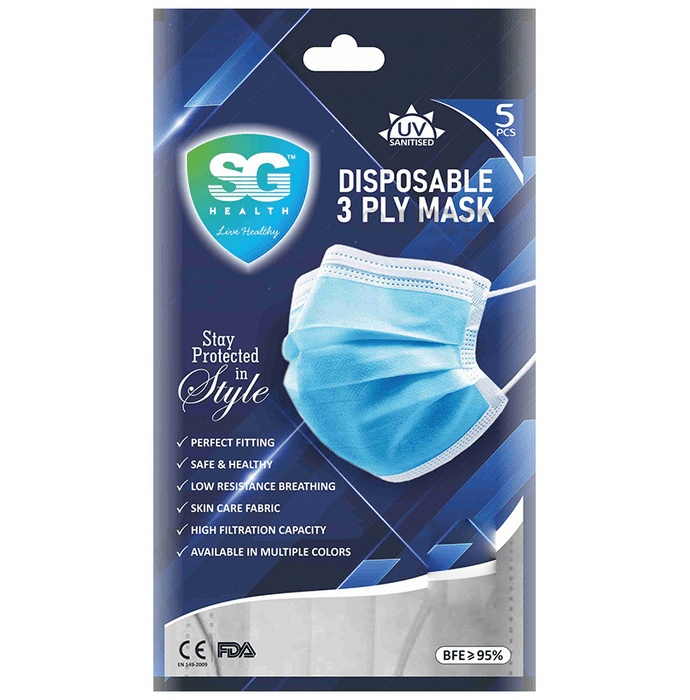 SG Health Disposable 3 Ply Mask