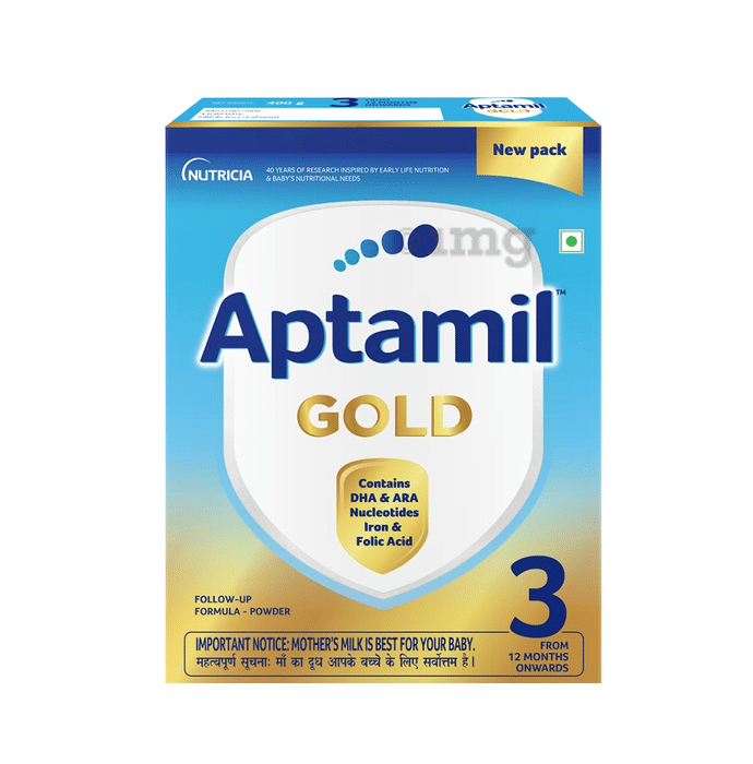 Aptamil Gold Stage 3 Follow-up Formula with DHA, ARA & Folic Acid | Powder for Babies from 12 Months Onwards