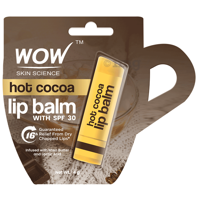 WOW Life Science Hot Cocoa Lip Balm with SPF 30