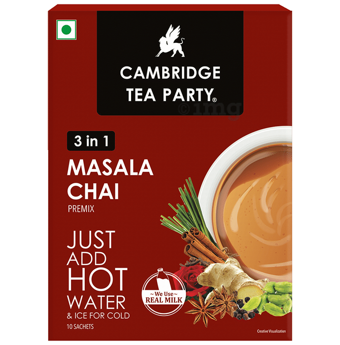 Cambridge Tea Party 3 in 1 Masala Chai Premix Sachet (20gm Each)