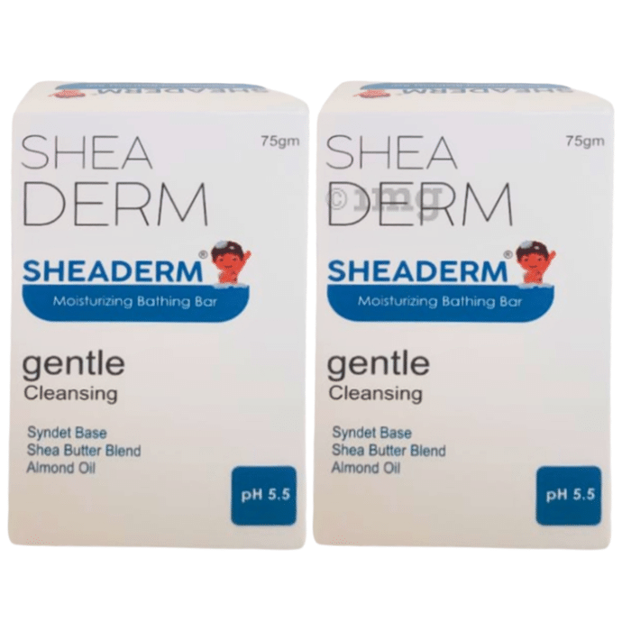 Sheaderm Moisturising Bathing Bar (75gm Each)