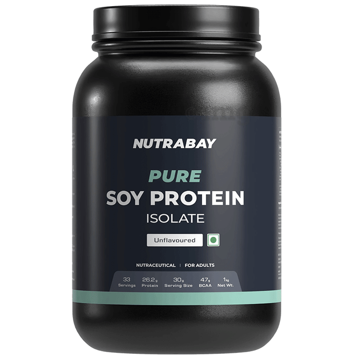 Nutrabay Pure Soy Protein Isolate | Powder for Muscle Recovery & Immunity Unflavoured