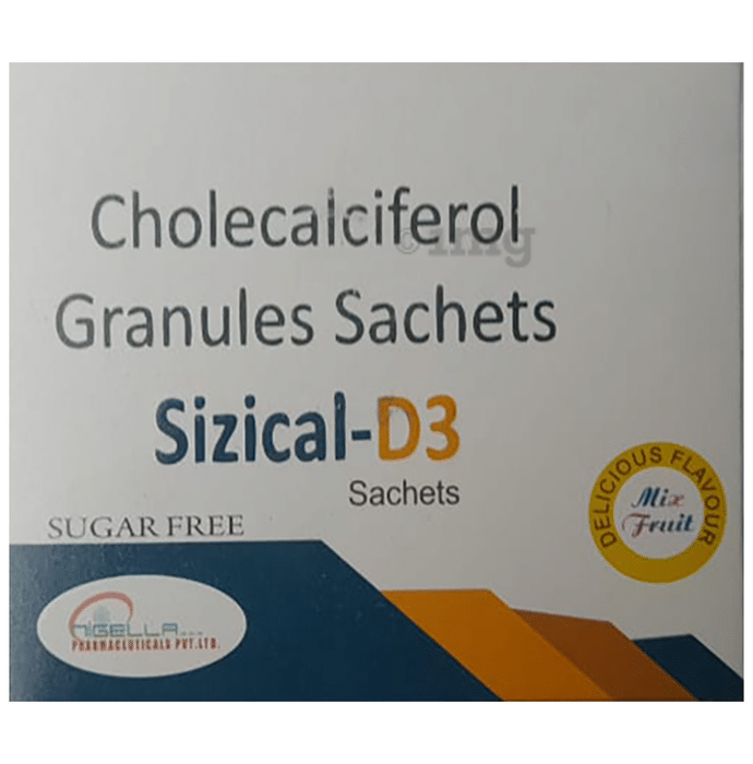 Sizical-D3 Sachet Delicious Mixed Fruit Sugar Free