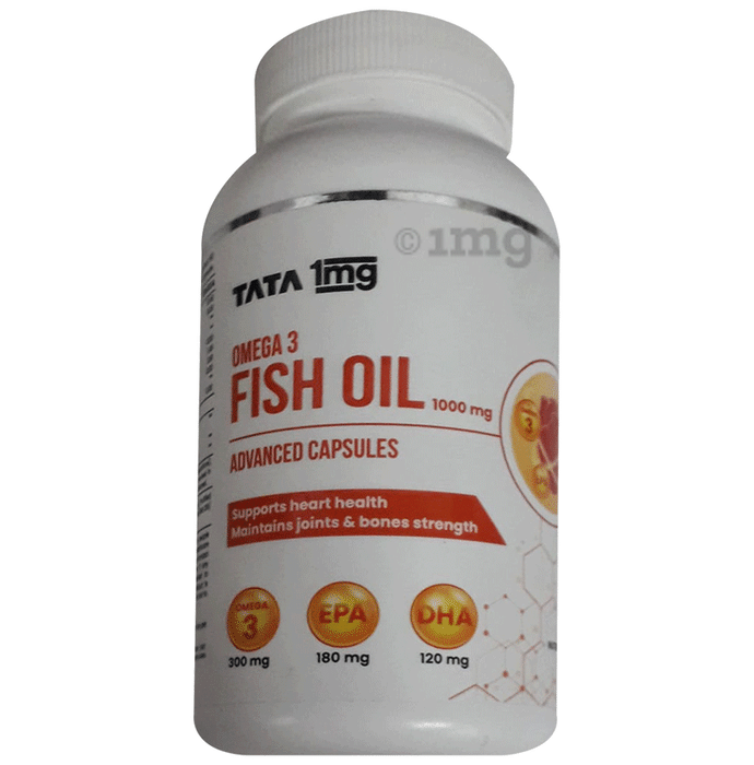 Tata 1mg Omega 3 Fish Oil 1000mg Advance Capsule