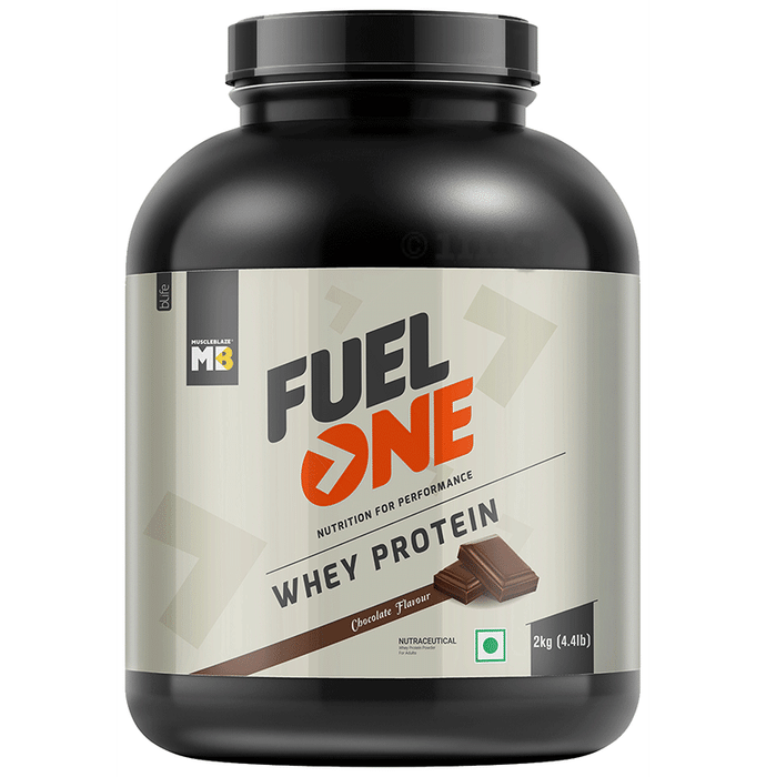 MuscleBlaze Fuel One | With Whey Protein, 5.29 BCAA, 4.2g Glutamic Acid | Powder For Performance | Flavour Chocolate
