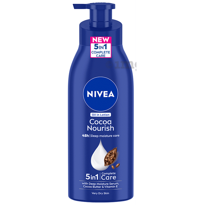 Nivea Cocoa Nourish Oil Lotion | 5 in 1 Complete Care for Deep Moisture Care | For Very Dry Skin