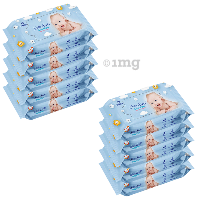 Silk Soft Baby Wipes (10 Each)