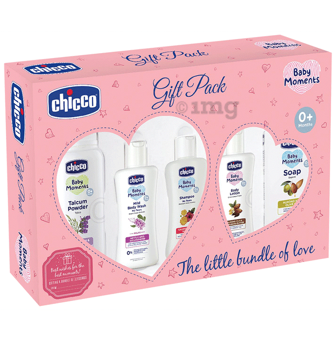 Chicco Baby Moments Gift Pack Set 0M+ Pink