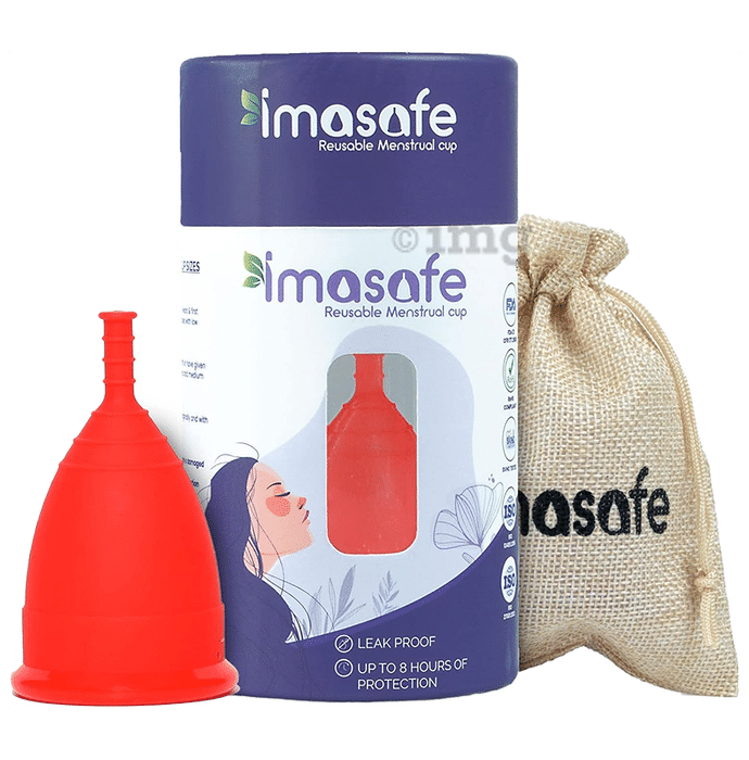 Imasafe Reusable Menstrual Cup Red Medium