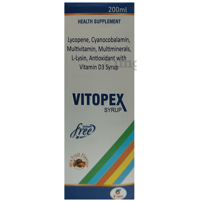 Vitopex Syrup Mix Fruit Flavour Sugar Free