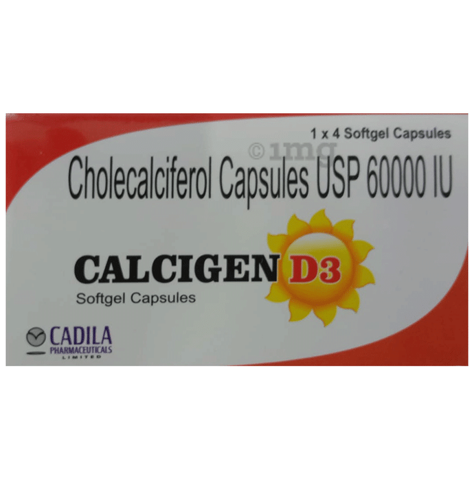 Calcigen D3 Capsule from Cadila for Bone Health and Muscle Fatigue