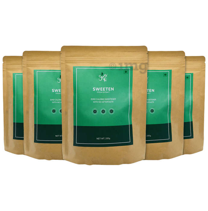 Swee10 Natural Stevia Sweetener Powder | Sugar Free | Zero Calorie Sugar Substitute