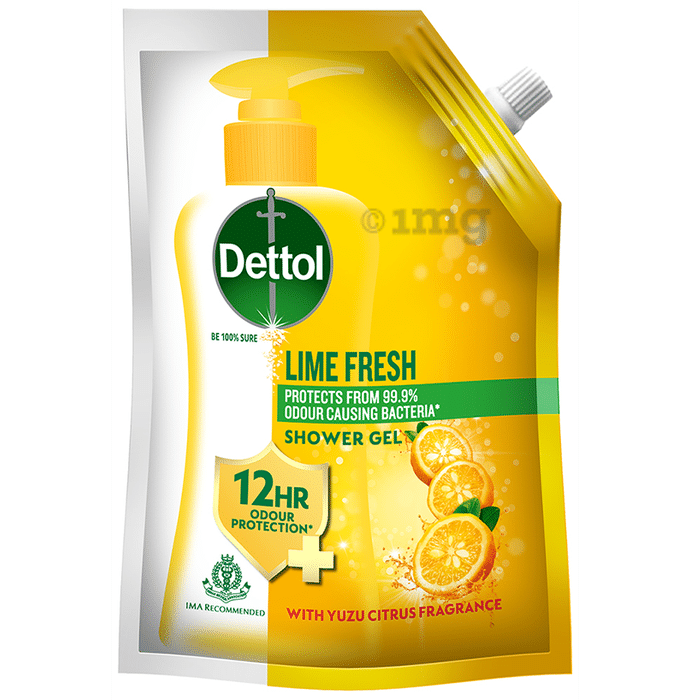Dettol Bodywash & Shower Gel | pH Balanced & Soap Free Lime Fresh Refill Pack