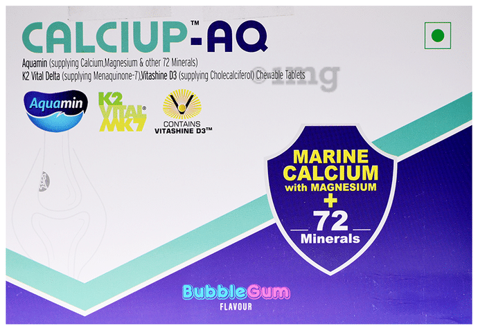 Calciup-AQ Chewable Tablet Bubblegum