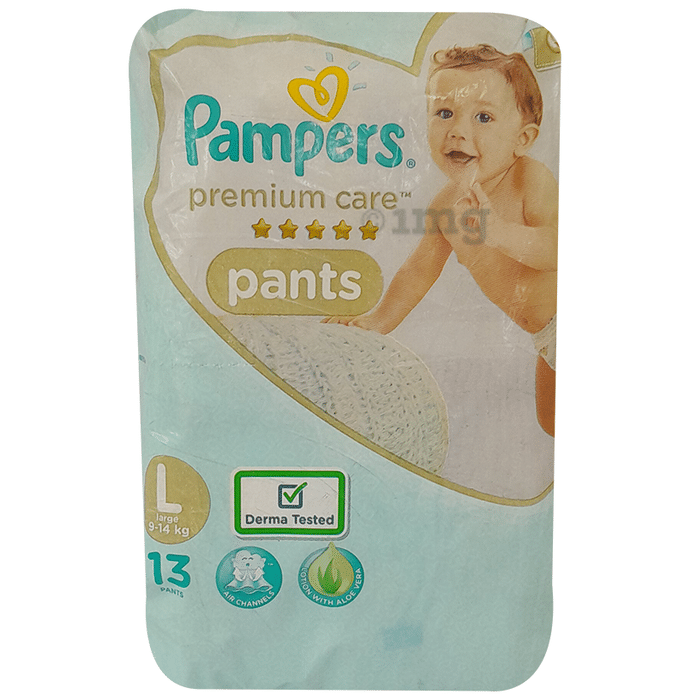 Pampers Premium Care Pants with Aloe Vera & Cotton-Like Softness | Size Large