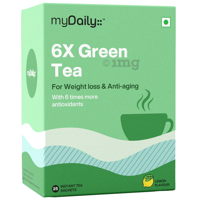 6X Green Tea for Weight Loss and Anti-Aging (2.75gm Each) Lemon